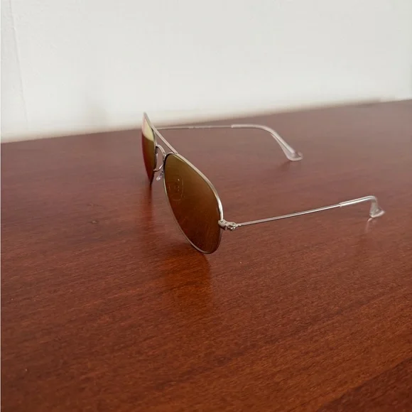 Ray-Ban RB3025 Pink Mirror Aviator Sunglasses - Picture 3 of 6